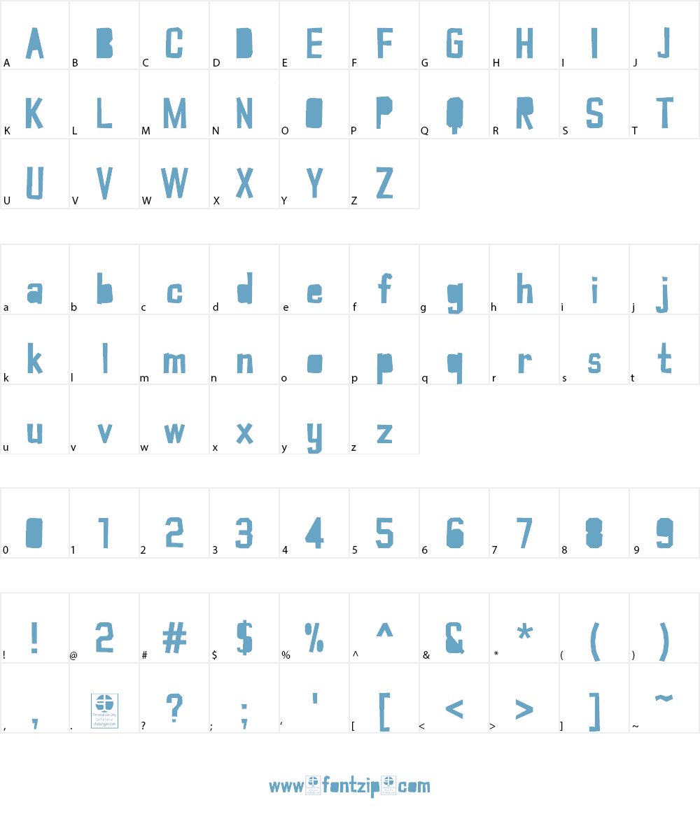 Typo Cut-Out Font Character