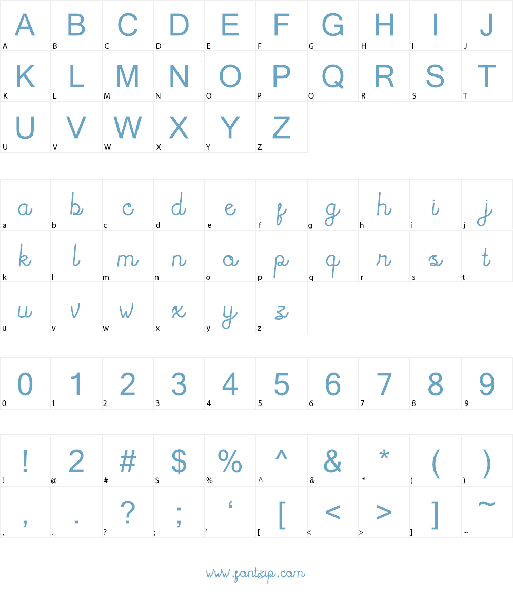 Rocklen Script Demo Font Character