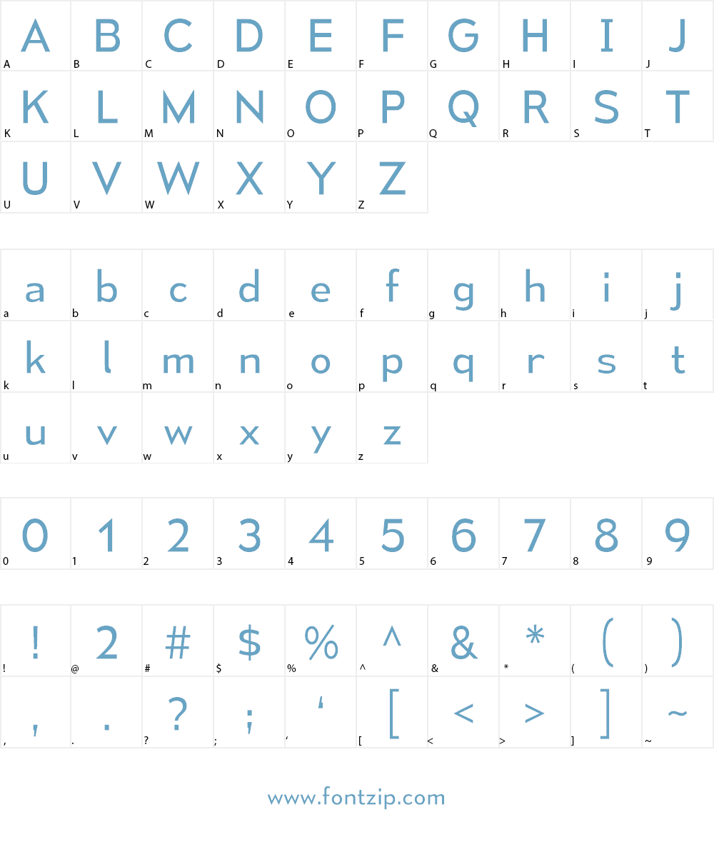 Kawashiro Gothic Font Character