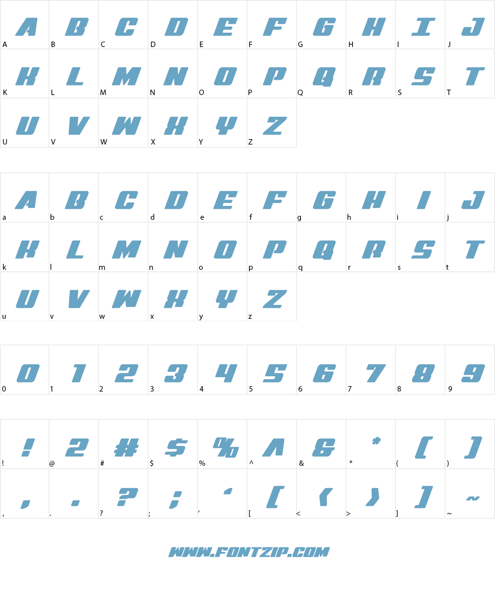 Virgin Hybrid Font Character