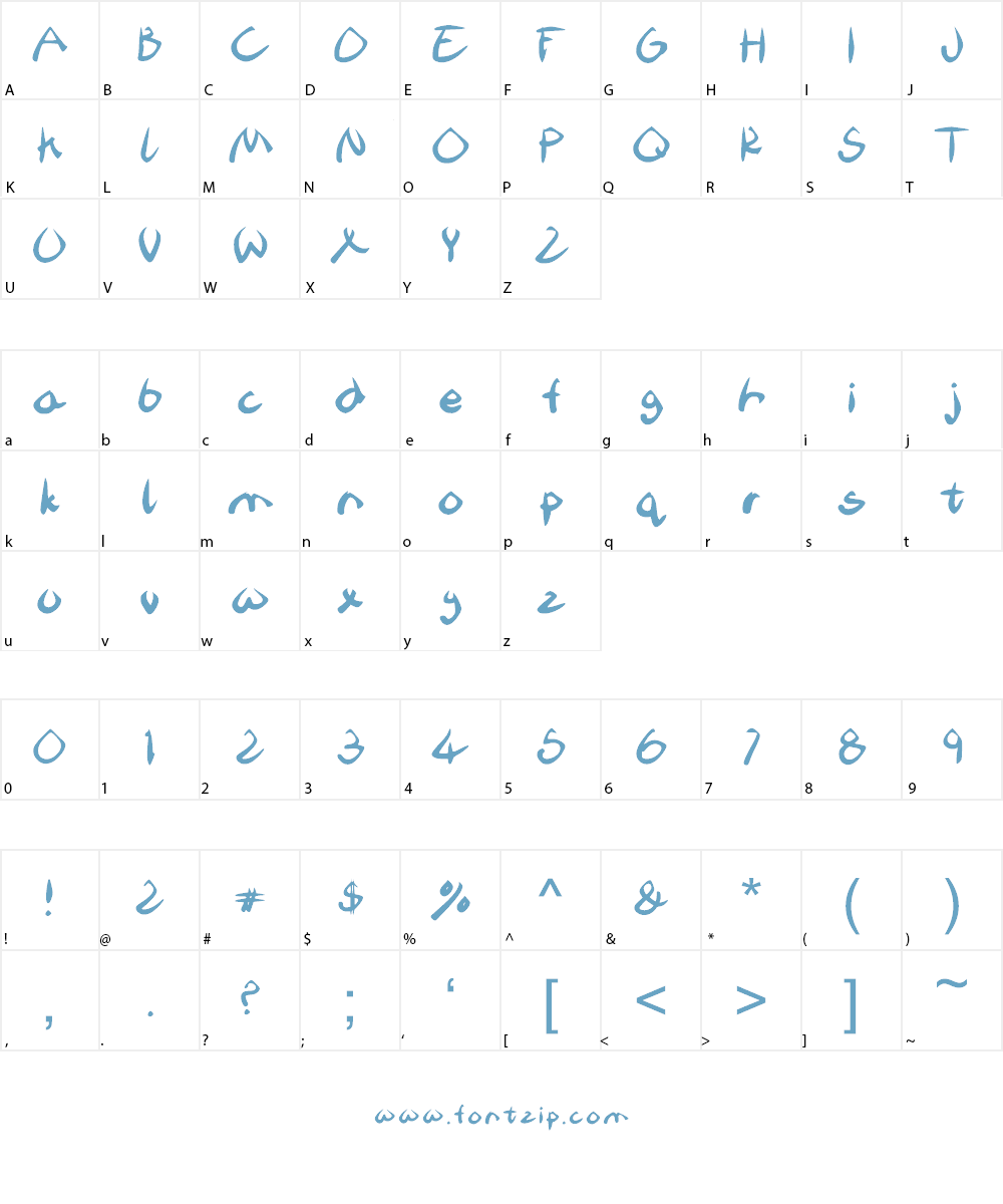 DrownedWorld Font Character