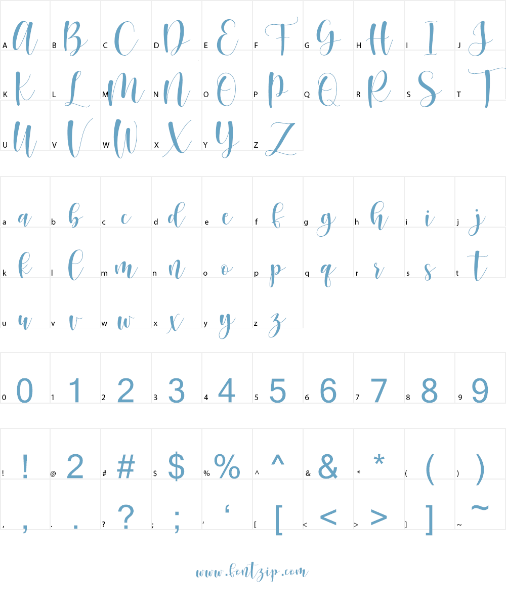 Sunberry Font Character