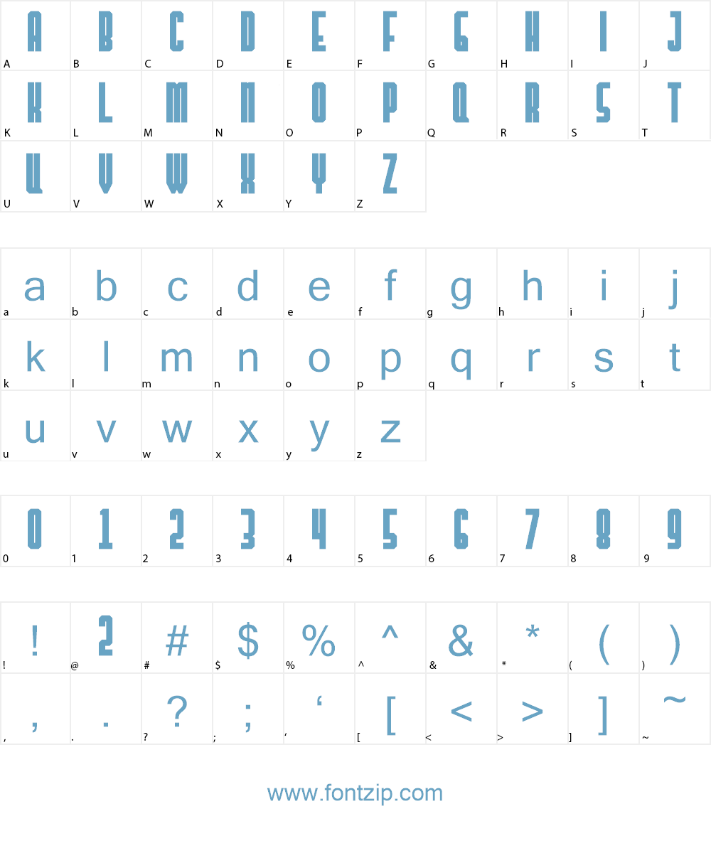 The Hangover Decade Font Character