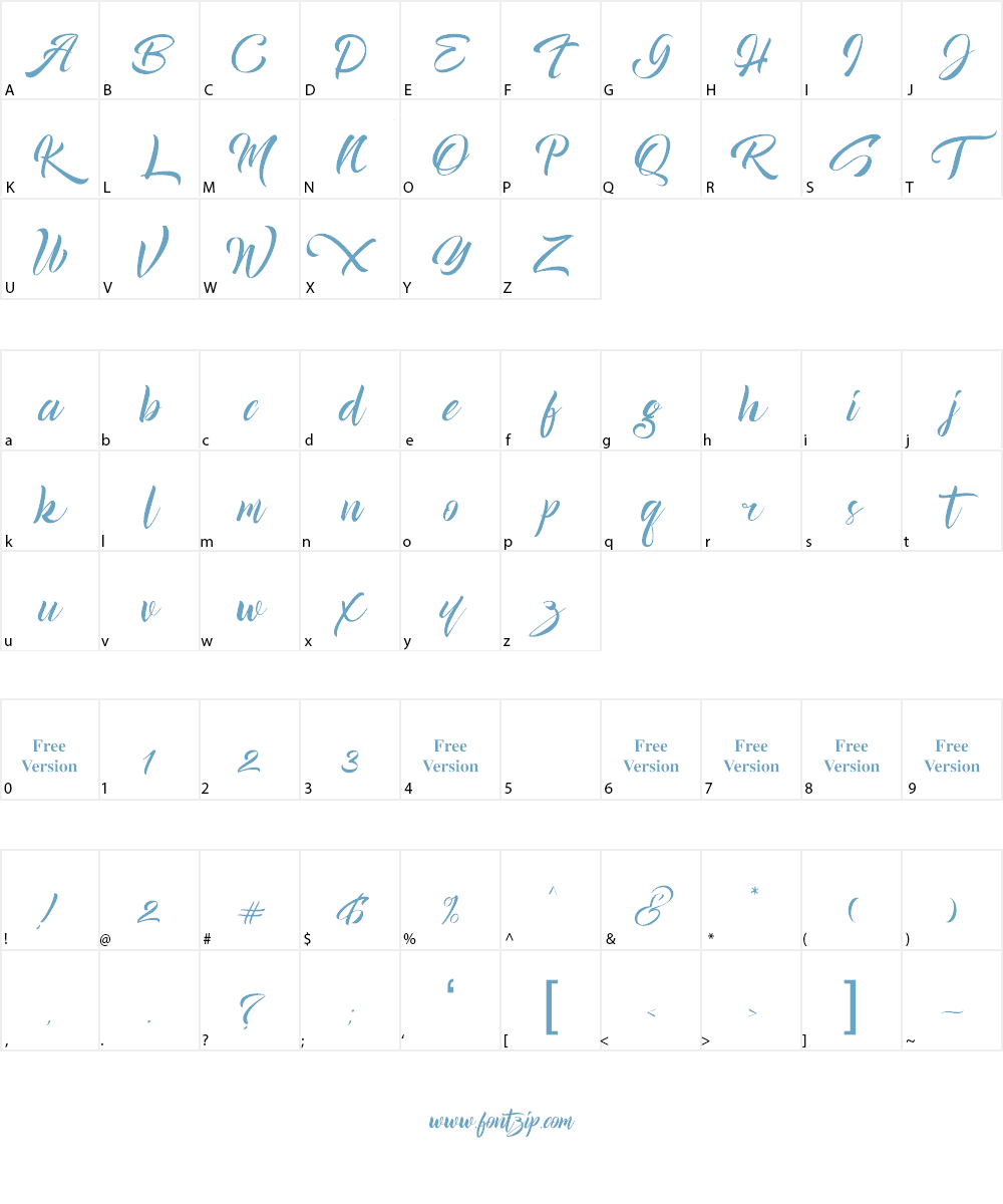 Good Morning Font Character